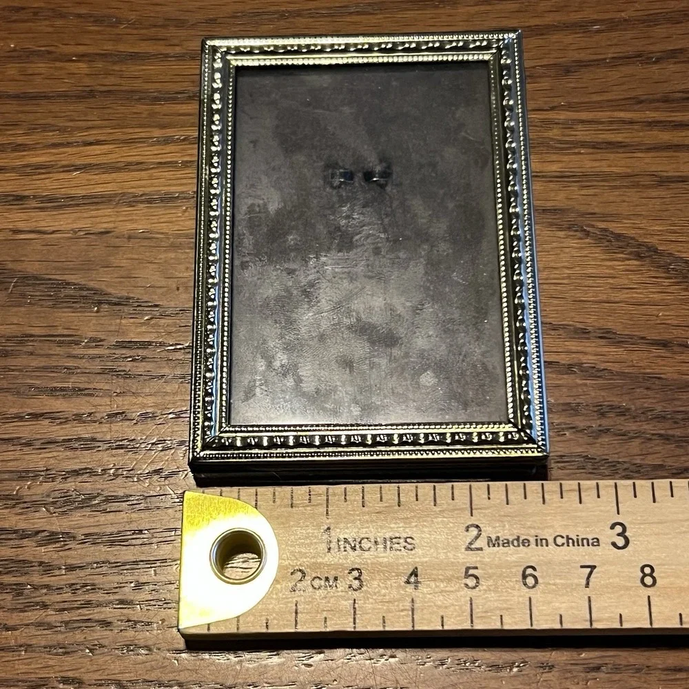Vintage Gold Tone Mini Photo Frame Lot 5 Regal Metkraft 4x5 2.5x3 Shabby Chic